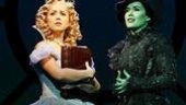 Alli Mauzey as Glinda and Marcie Dodd as Elphaba in Wicked.