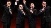 Andrew Rannells, Jarrod Spector, Dominic Nolfi and Matt Bogart in Jersey Boys. 