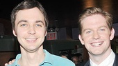 The Normal Heart's Jim Parsons snaps a shot alongside The Book of Mormon's Rory O'Malley, who appeared in a comedy segment alongside Christopher Sieber. 