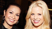 Broadway vet Lea Salonga looks gorgeous with Megan Hilty, who is happy to be at the St. James Theatre supporting her Smash co-star Leslie Odom Jr.