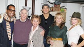 A parting shot of Daniel Breaker, Henry Winkler, Judith Sheindlin, Cheyenne Jackson, Barbara Walters and Ari Graynor. See The Performers, opening on November 14!
