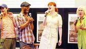 Players Matthew Saldivar, Demond Green, Celina Carvajal and Nancy Opel blend harmony and humor as they show off The Toxic Avenger&rsquo;s hits.