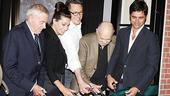 Henry Miller's Theatre Ribbon Cutting - Gina Gershon - John Stamos - Robert Longbottom - Lee Adams - Charles Strouse (cutting)