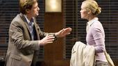 Oleanna - Show Photos - Bill Pullman - Julia Stiles (arms up)