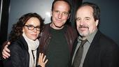 Jennifer Grey (yes, of Dirty Dancing fame) has a special bond with Atlantic Theater Company. She's married to longtime alum and Mamet regular Clark Gregg, seen here visiting with current leading man John Pankow.