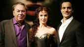Love Never Dies Press London Launch – Andrew Lloyd Webber - Sierra Boggess – Ramin Karimloo – closeup
