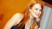 Time to entertain the troops! Baldwin sings three numbers from her debut solo CD, Let&rsquo;s See What Happens