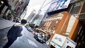 A Day in the Life with Matt Doyle - Matt Doyle outside theater