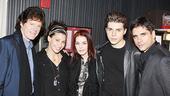 Time for them to fly! Jerry Schilling and Priscilla Presley say bye bye to Birdie's Gina Gershon, Nolan Gerard Funk and John Stamos.