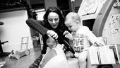 Back at home, Errico and one-year-old twins Juliette and Diana undertake a building project together.