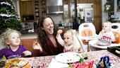 Day in the Life of Melissa Errico – Melissa Errico – daughter Juliette – daughter Diana = daughter Juliette (eating)