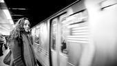 Day in the Life of Melissa Errico – Melissa Errico (subway platform)