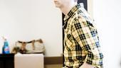 Next Fall Rehearsal - Patrick Breen prepping