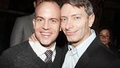 Reunion! Jeffrey Kuhn and Arnie Burton played dozens of characters together in the long-running hit Hitchcock spoof The 39 Steps.