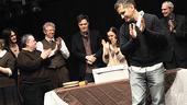 Director David Cromer gives a hand to Our Town&rsquo;s newest cast member, Michael Shannon (c., in dark shirt).