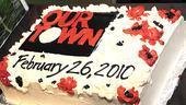 Time to cut the cake! Congrats to all the good people of Grover&rsquo;s Corners.