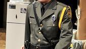 John Doman&rsquo;s a tough nut to crack, but even he can&rsquo;t help cracking a smile as he strides out for curtain call.