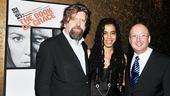 Playwright Suzan-Lori Parks gets between Artistic Director Oskar Eustis and Executive Director Andrew D. Hamingson.
