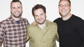 Lets not forget the pit's fearless leader, musical director Vadim Feichtner, flanked by composer Chris Miller and lyricist Nathan Tysen.