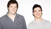The Metal Children playwright/director Adam Rapp poses with Billy Crudup, who stars at the author of a banned young-adult novel.