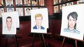 Race stars at Sardi’s – caricatures