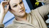 Douglas Hodge Backstage at La Cage – wig cap