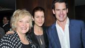 Tuc Watkins (right) joins his onstage mother Betty Buckley, while TV star Kate Walsh pops in to congratulate them.