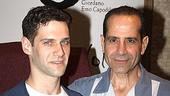 More Chianti, please! Wait—that’s Lend Me a Tenor leads Justin Bartha and Tony Shalhoub, ready for the unveiling of their portrait at Tony's di Napoli.