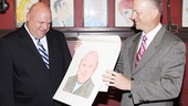 Hello there, handsome! Kevin Chamberlin checks out his new portrait presented by Sardi’s honcho Max Klimavicius. 