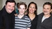 Noah Robbins, who&rsquo;s making his Broadway debut as Eugene Morris Jerome, steps in for a snap with Nathan Lane and stage parents Laurie Metcalf and Dennis Boutsikaris.