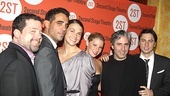 The gang’s all here! Director Peter DuBois jumps in for an opening night shot with Bobby Cannavale, Sutton Foster, Ari Graynor, playwright Paul Weitz and Zach Braff.
