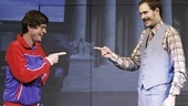 John Charles Kelly as Alan Dershowitz and Malcolm Madera as Harry Reems in The Deep Throat Sex Scandal.