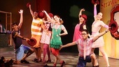 On his opening night in Freckleface Strawberry, Sanjaya Malakar (far left) takes a bow with Remy Zaken and the rest of the cast.