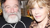 Robin Williams is thrilled to welcome Jane Fonda to the backstage Zoo at Bengal Tiger.