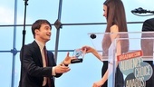 Daniel Radcliffe’s back onstage, this time sharing the prize for Favorite Onstage Pair with his How to Succeed co-star John Larroquette.