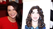 Annabella Sciorra goes head to head with her brand new Sardi's portrait. 