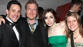 Once stars of stage and screen Steve Kazee, Glen Hansard, Cristin Milioti and Marketa Irglova line up for a celebratory photo.