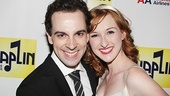 Rob McClure cuddles up to his onstage sweetheart, Erin Mackey.