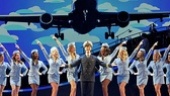 Stephen Anthony as Frank Abagnale, Jr. and the cast of the national tour of Catch Me If You Can.