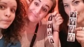 Funny ladies Carlson-Goodman, Shankman and Rincione try out their best silly faces at the Andy Warhol Museum’s photo booth.