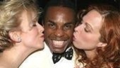 Stanley Wayne Mathis gets sandwiched by Nancy Anderson and Carolee Carmello (who starred in A Class Act together).