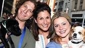Stephanie J. Block squeezes between Wicked stars Sebastian Arcelus and Kendra Kassebaum.