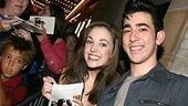 Photo Op - First Preview of Grease - Laura Osnes - Max Crumm (smiling)