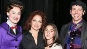 Meeting Broadway's iconic nanny and her chimney sweep beau, Gloria Estefan and Emily with Ashley Brown and understudy Matt Loehr.