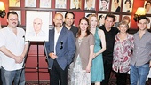 Stanley Tucci is surrounded by his supportive Lend Me a Tenor family. From left: understudy Brian Sears, assistant director Kristin McLaughlin and cast members Jay Klaitz, Tony Shalhoub, Jennifer Laura Thompson, Jan Maxwell, Anthony LaPaglia, Brooke Adams and Justin Bartha.