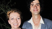 They appeared in Twelfth Night together in the park last summer, and now Julie White congratulates Hamish Linklater for his performance as Bassanio.
