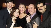 The cast can’t keep from smiling on opening night.