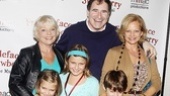 Stage and screen funnyman Richard King brought his enthusiastic brood.