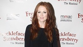 Here’s a lady who knows how to make an entrance: Julianne Moore arrives for opening night of Freckleface Strawberry, the musical version of her best-selling children’s book. 
