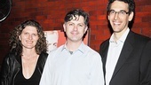 The creative forces behind Elevator Repair Service: company manager Ariana Smart Truman, founder and Gatz director John Collins and associate director Steve Bodow, who moonlights as the head writer of The Daily Show with Jon Stewart. 
